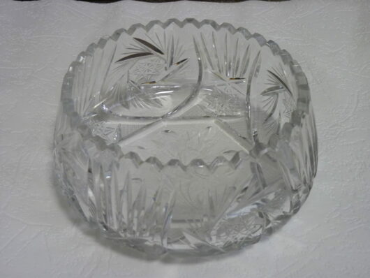 Saladier cristal de Bohême
