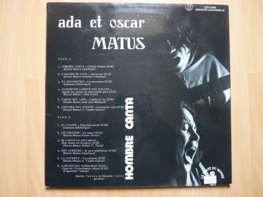 Ada et Oscar Matus - Hombre Canta – Image 5