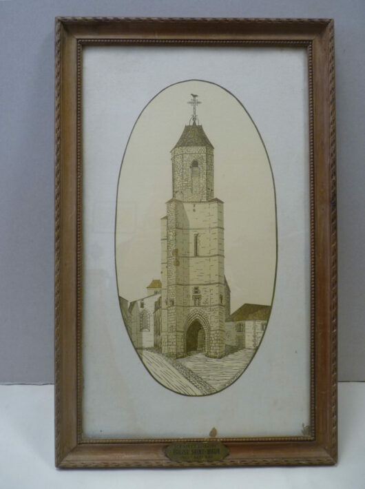 Linogravure église de Martel
