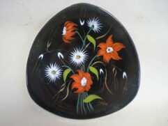 Assiette émaux de Longwy - fleurs