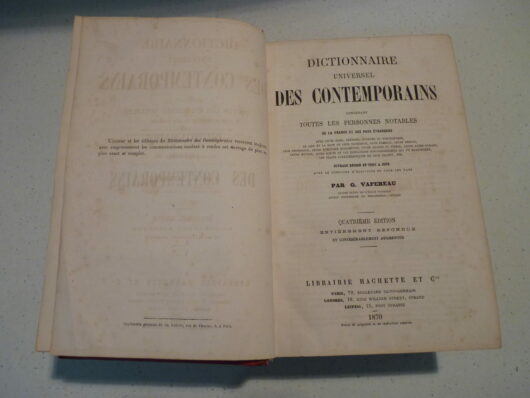 Dictionnaire universelle des contemporains - Vapereau - 1870 – Image 3