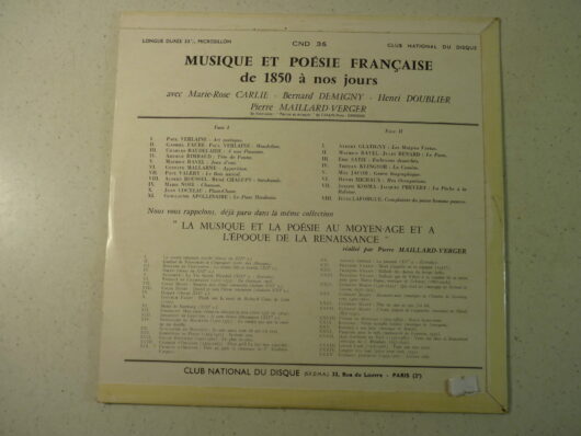 Musique et poésie française de 1850 à nos jours – Image 2